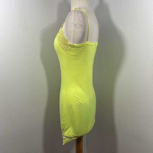 Zanana Outfitters Tank Top Womens M Lime Lace Trim Camisole Feminine Fairy Y2K - Picture 2 of 8